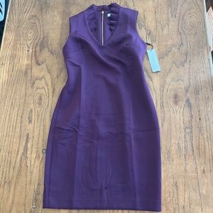 NWT Calvin Klein Purple Knee Length Dress